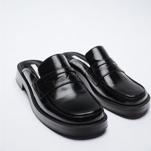 OPEN BACK LOW HEEL LOAFERS